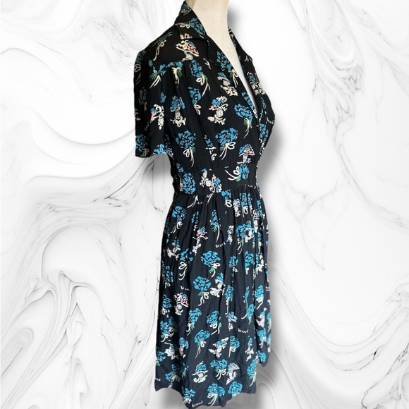 Vtg ‘95 Anna Sui “Bérard Face” Print Dress Size Petite - Picture 8 of 16